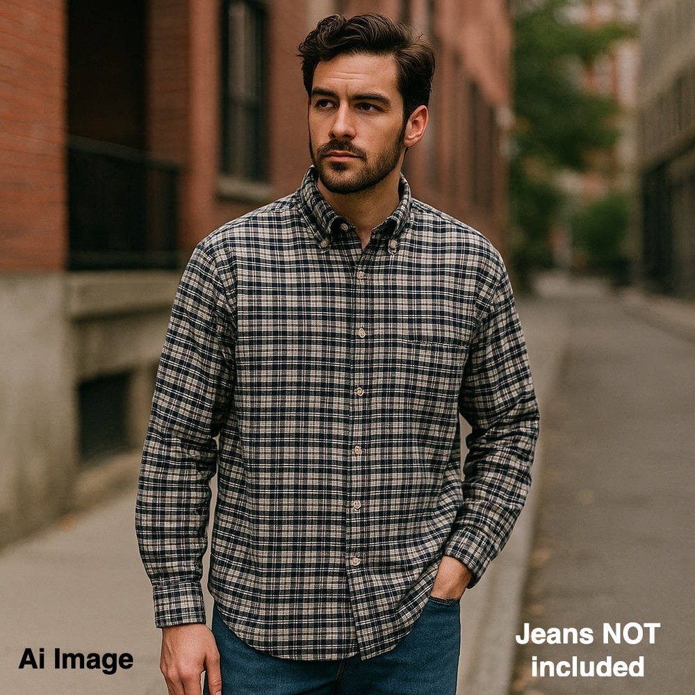Alexander Julian Colours Plaid Button Down Shirt Men XL 100% Cotton Casual